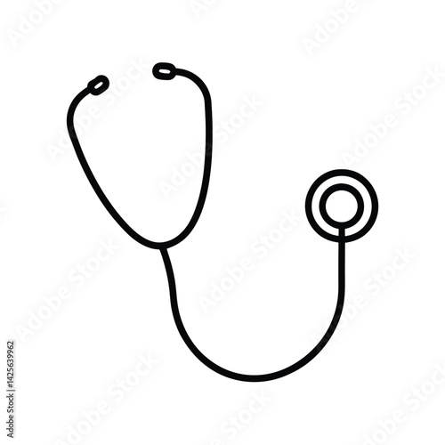 stethoscope on white background