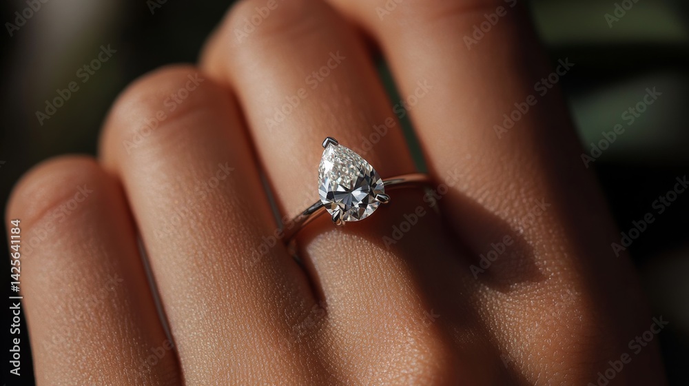 Obraz premium Comparing round vs. pear-shaped diamonds for various jewelry pieces,