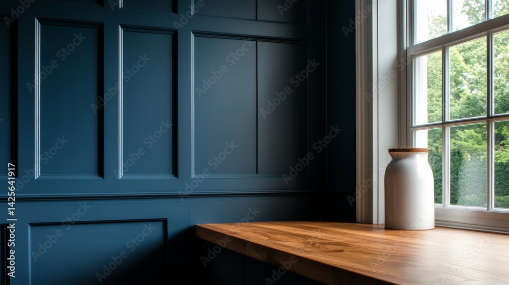 Fototapeta premium Creating a smooth, brush-mark-free finish on painted cabinets,