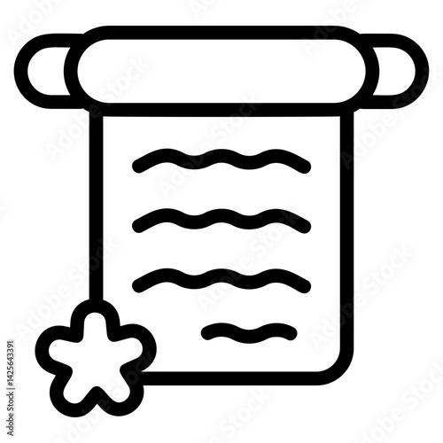 Letter of struggle Line Icon