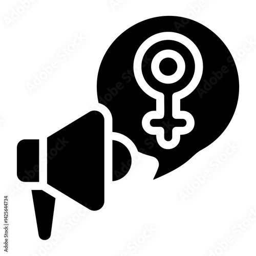 Women demonstration Solid Icon