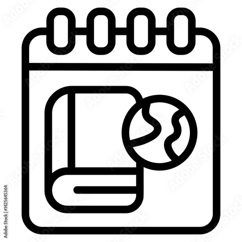 World book day Line Icon