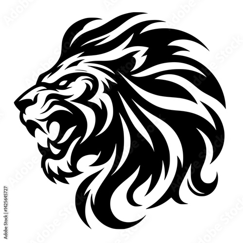 Wallpaper Mural lion head vector Torontodigital.ca