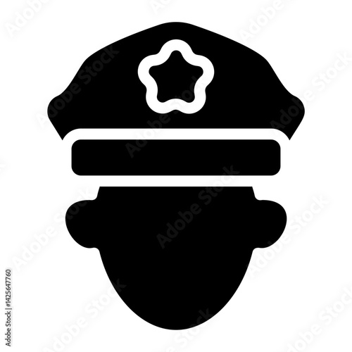 US police Solid Icon