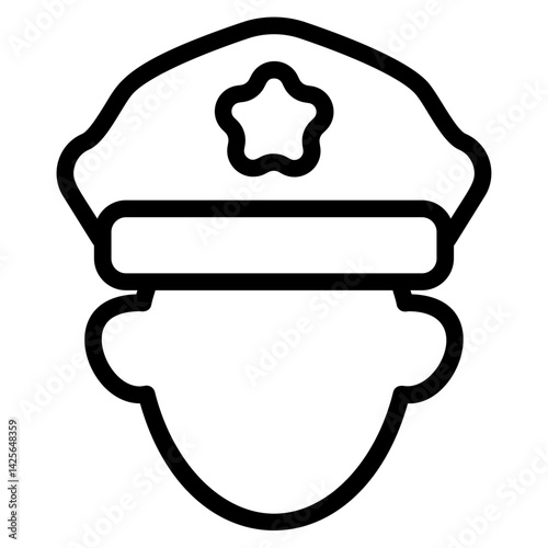 US police Line Icon