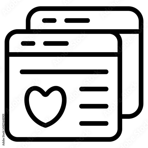 Moment web Line Icon