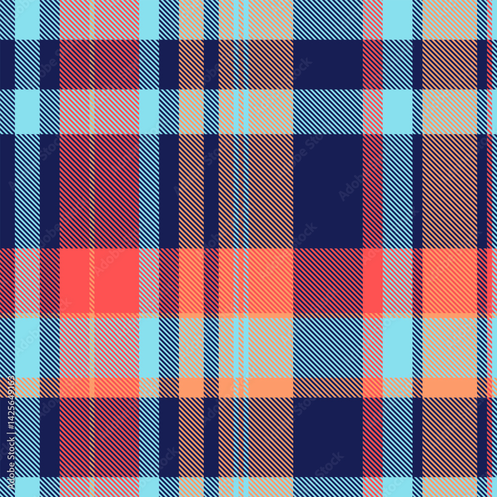 Glamor texture tartan pattern, winter check textile seamless. Household vector background fabric plaid in blue and cyan colors. Glamor texture tartan pattern, winter check textile seamless. Household vector background fabric plaid in blue and cyan colors.