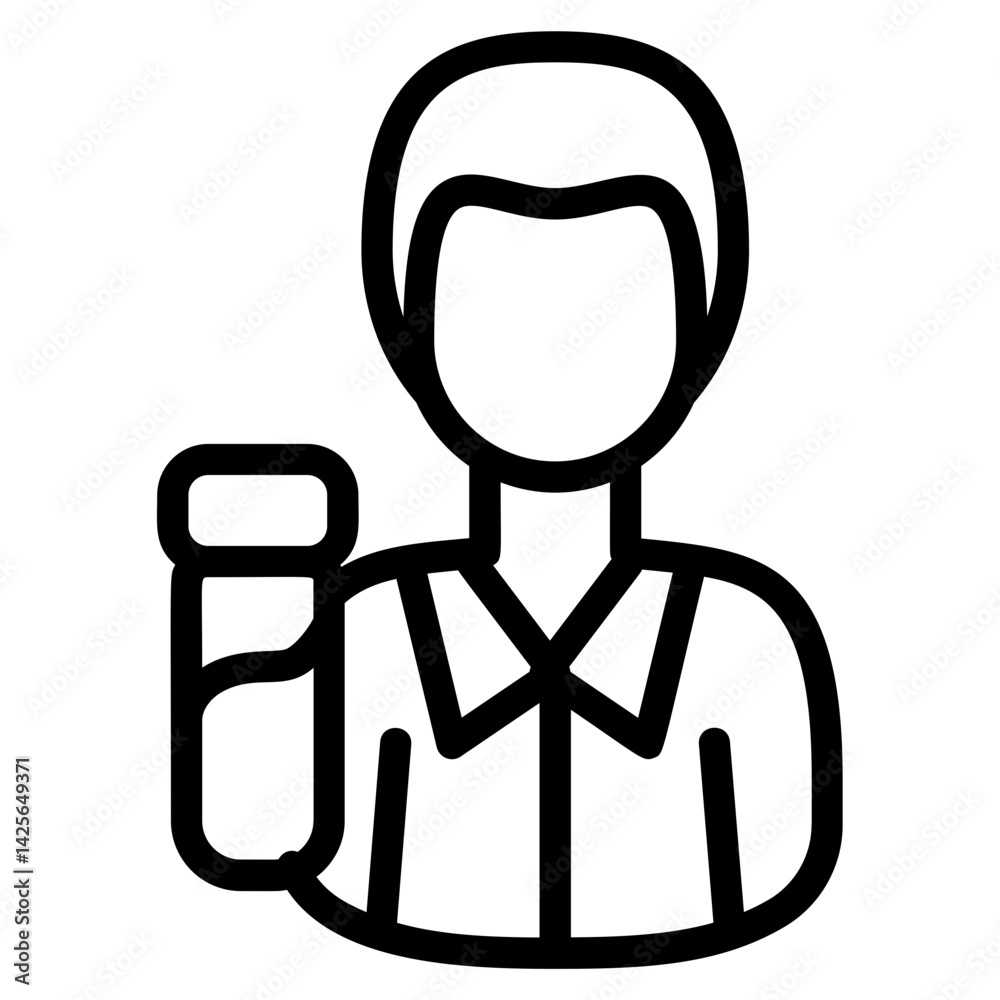 Scientist Line Icon Scientist Line Icon