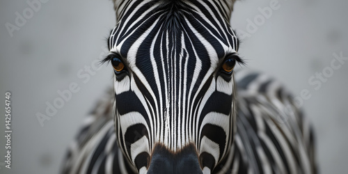 Close-Up Zebra Face Unique Patterns for Nature Art, Wildlife Education, and Prints
