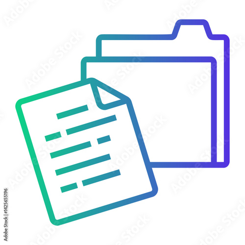 files Line Gradient Icon