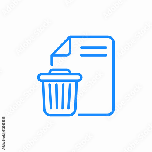 delete document icon sign vector
