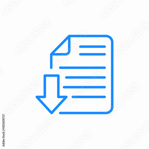 download file icon sign vector
