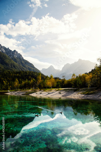 Beautiful lake Kranjska Gora Slovenia
