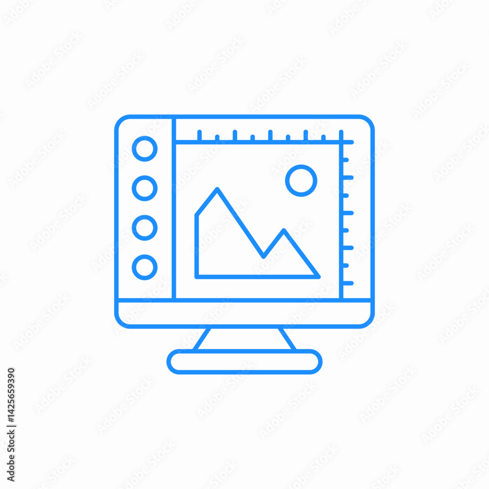 graphic editor icon sign vector