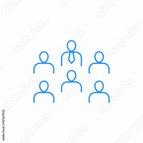 group leader icon sign vector