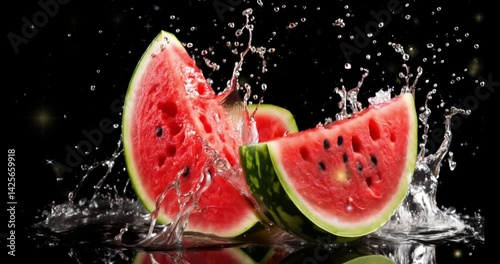 fresh watermelon slice for advertisement. watermelon. summer advertisement