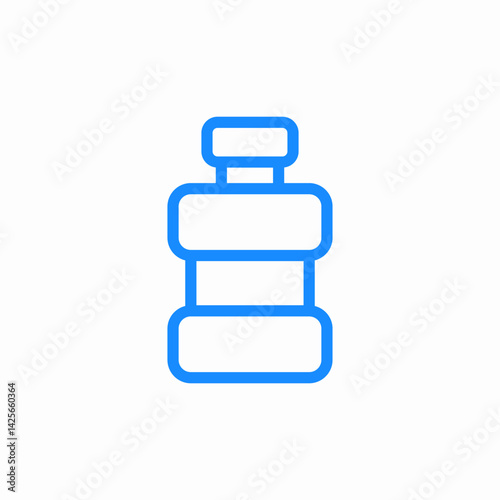 mouthwash bottle icon sign vector