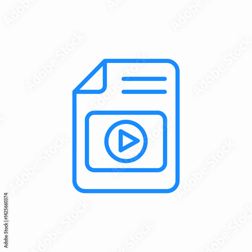movie document icon sign vector