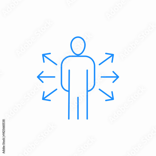 multiple directions icon sign vector