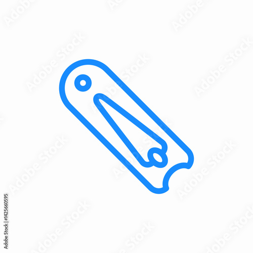 nail clipper icon sign vector