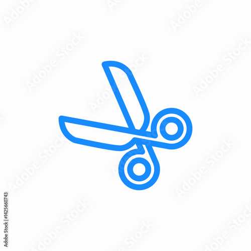 open scissors icon sign vector