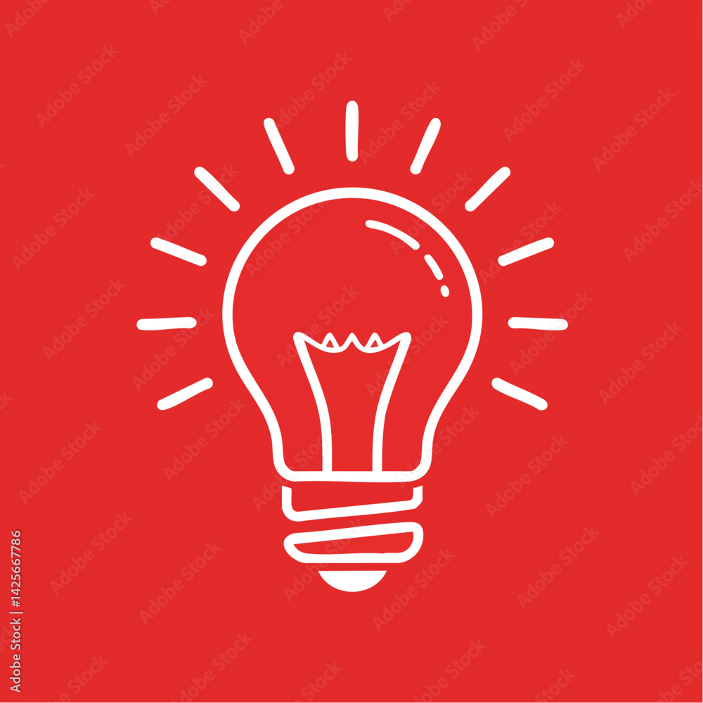 Bright Idea - Simple Light Bulb Illustration
Bright Idea - Simple Light Bulb Illustration