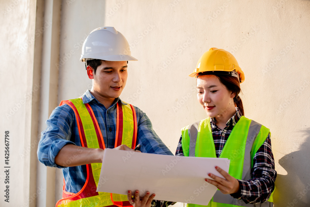 Fototapeta premium Squady at the construction of the construction