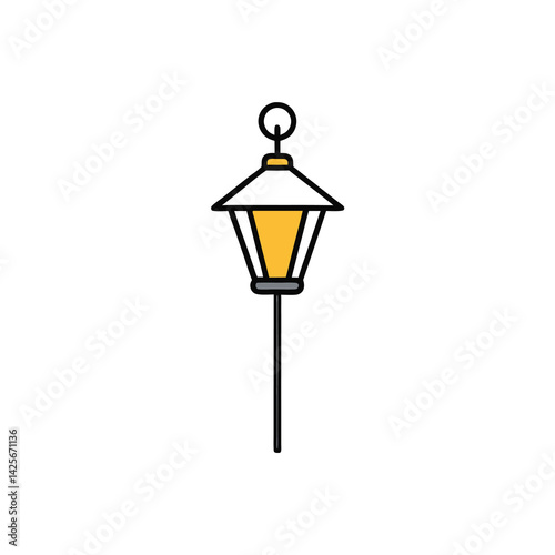 street lamp isolated on white