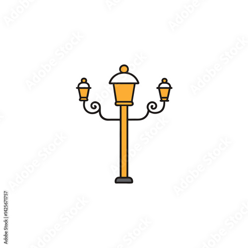 street lamp vector illustration