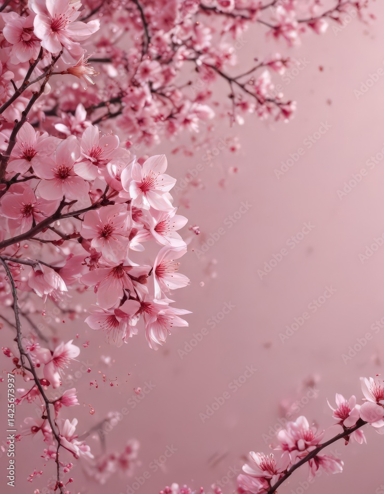 Abstract pink petals swirl, ethereal sakura backdrop, artistic, petals Abstract pink petals swirl, ethereal sakura backdrop, artistic, petals