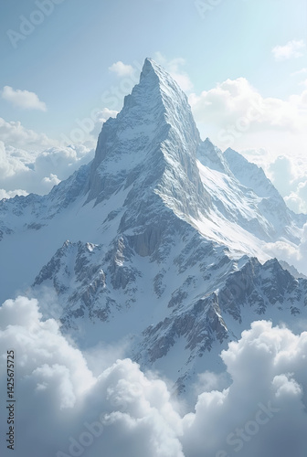 mountain landscape with clouds
