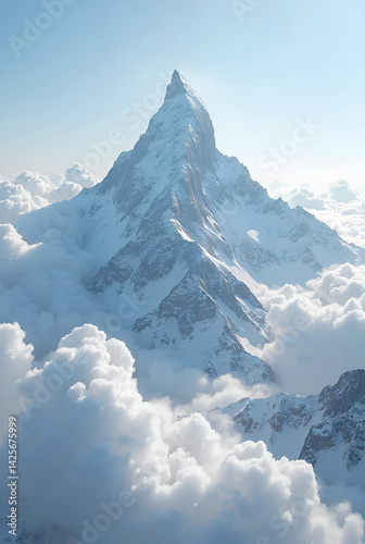 mountains and clouds