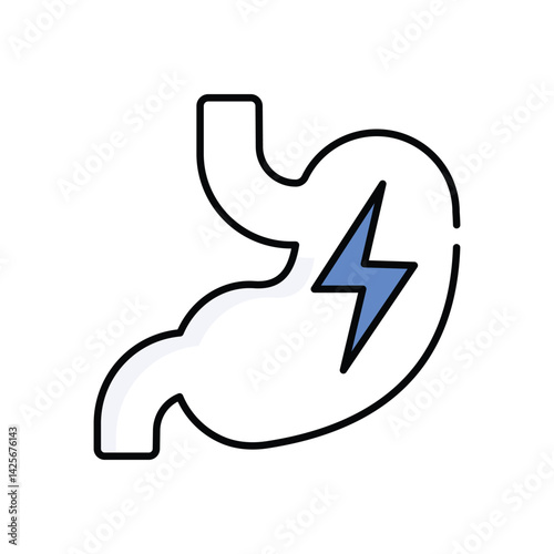 stomach pain Vector icon