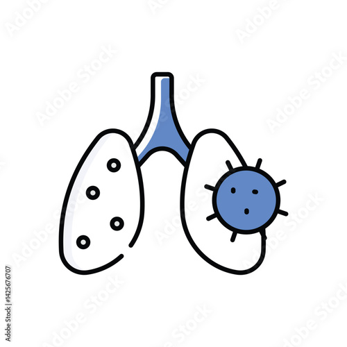 pneumonitis  Vector icon
