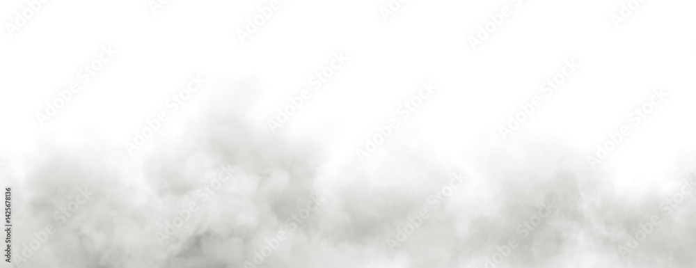 Fototapeta premium Clouds gas smoke floating isolate transparent backgrounds 3d illustrations png