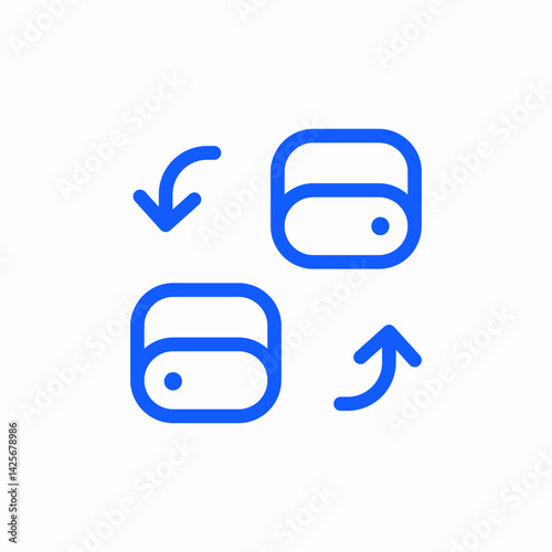 switch exchange icon sign vector