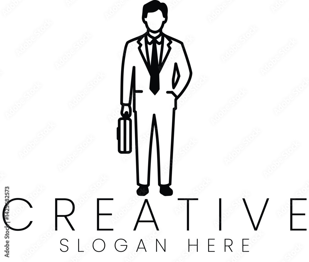 Professional Businessman Simple Line Art Minimalist Design job suit icon logo work team Professional Businessman Simple Line Art Minimalist Design job suit icon logo work team