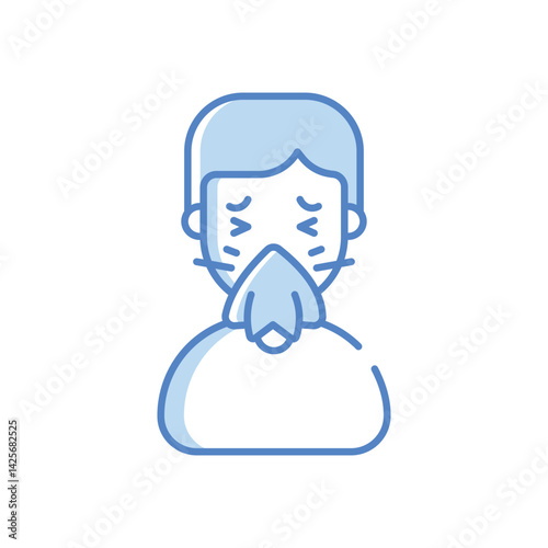 sneezing Vector icon