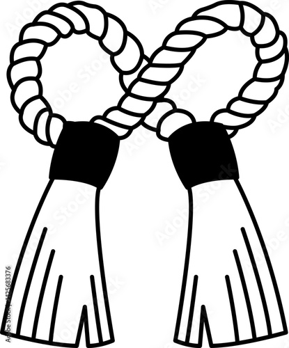 single icon of muay Thai rope