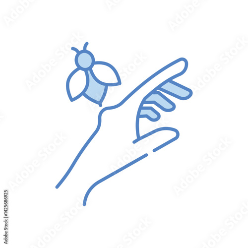 bee sting Vector icon