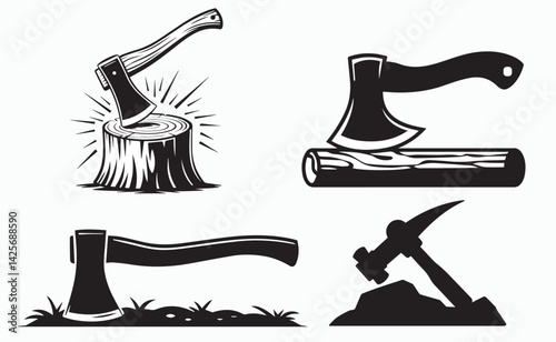 Axe SVG Bundle Split Monogram design
