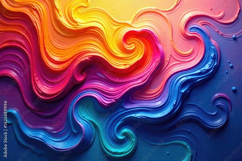 Abstract swirling paint textures in vibrant hues , stroke, abstract, mixed Abstract swirling paint textures in vibrant hues , stroke, abstract, mixed
