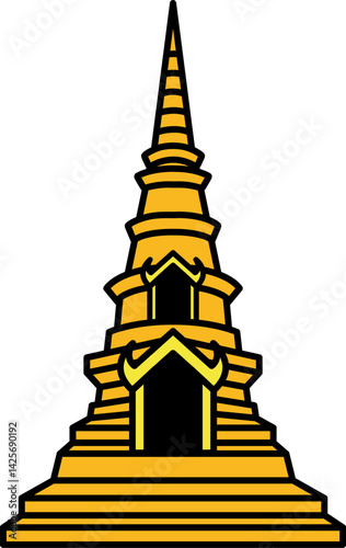 icon of thai temple pagoda
