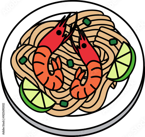 illustration icon of Pad Thai