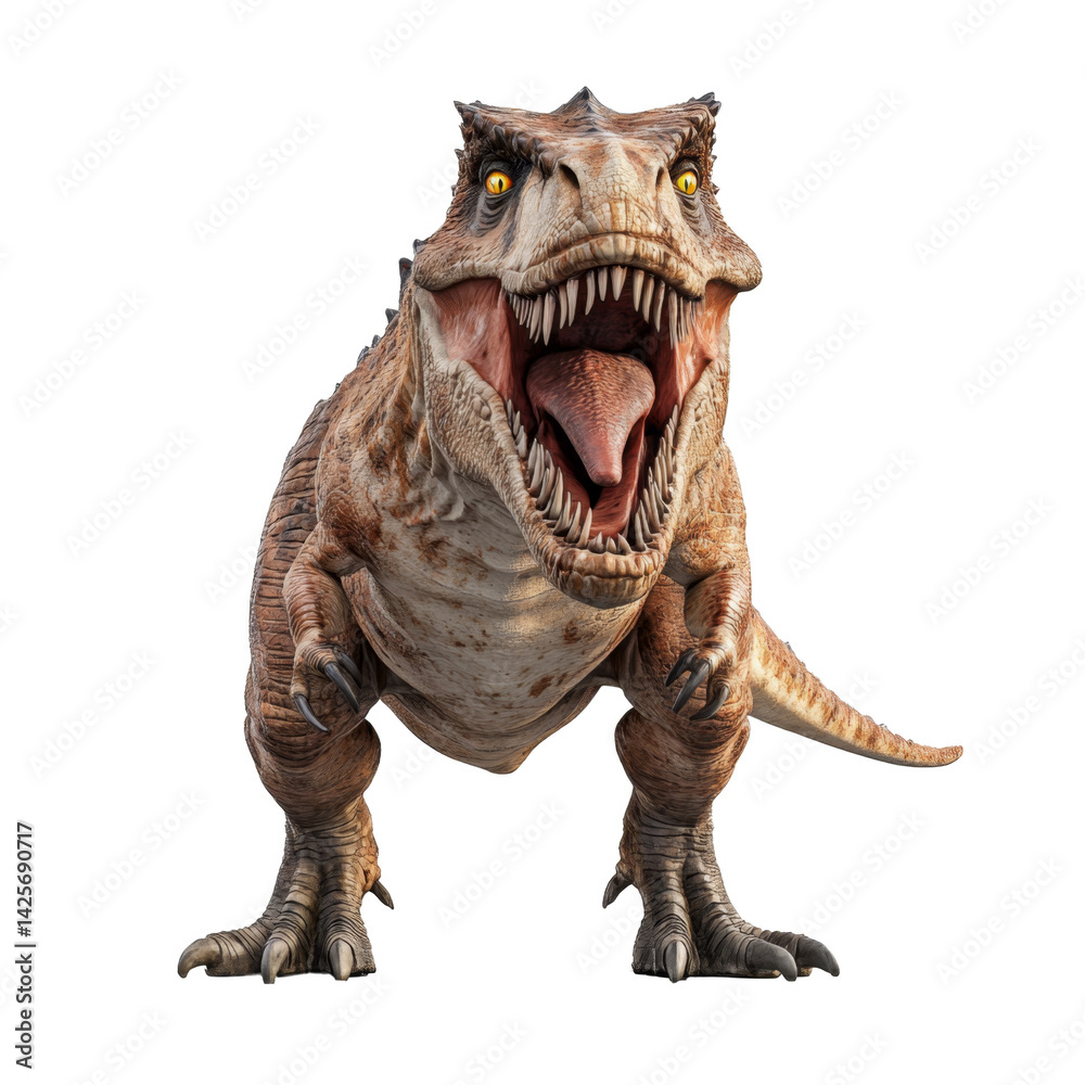 Roaring Tyrannosaurus Rex Dinosaur Prehistoric Beast 3D Render Fierce Predator Roaring Tyrannosaurus Rex Dinosaur Prehistoric Beast 3D Render Fierce Predator