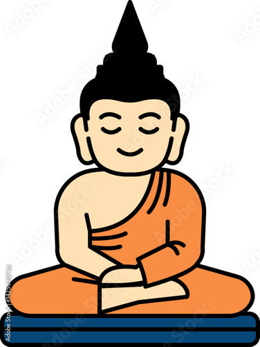 single icon of Buddha statue