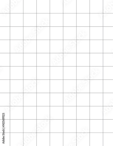 1 inch Graph Paper For Math, Science, Engineering, & Drawing, Page Size 8.5 x 11 in