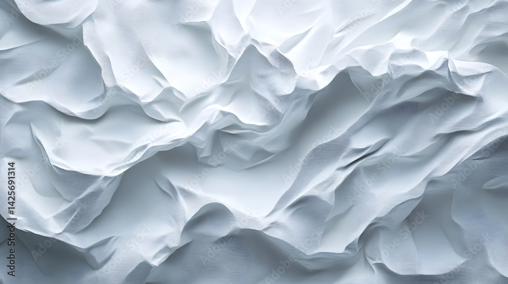 Dynamic white textured waves abstract art studio setting minimalist design horizontal perspective Dynamic white textured waves abstract art studio setting minimalist design horizontal perspective