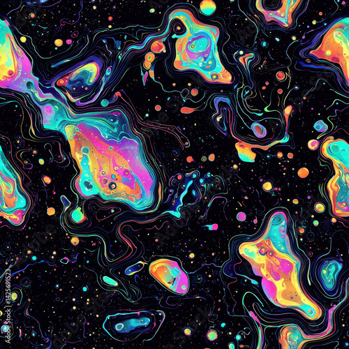Psychedelic abstract pattern with vibrant fluid gradients