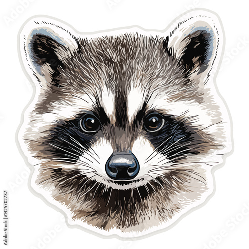 raccoon, animal, vector, transparent background